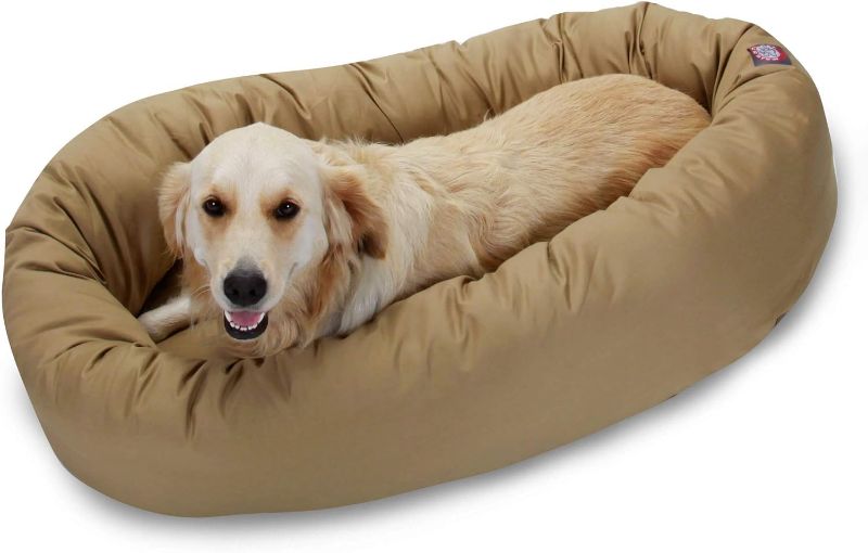 Photo 1 of 40 inch Pearl Villa Collection Micro Velvet Bagel Dog Bed By Majestic Pet Products Pearl 40 in