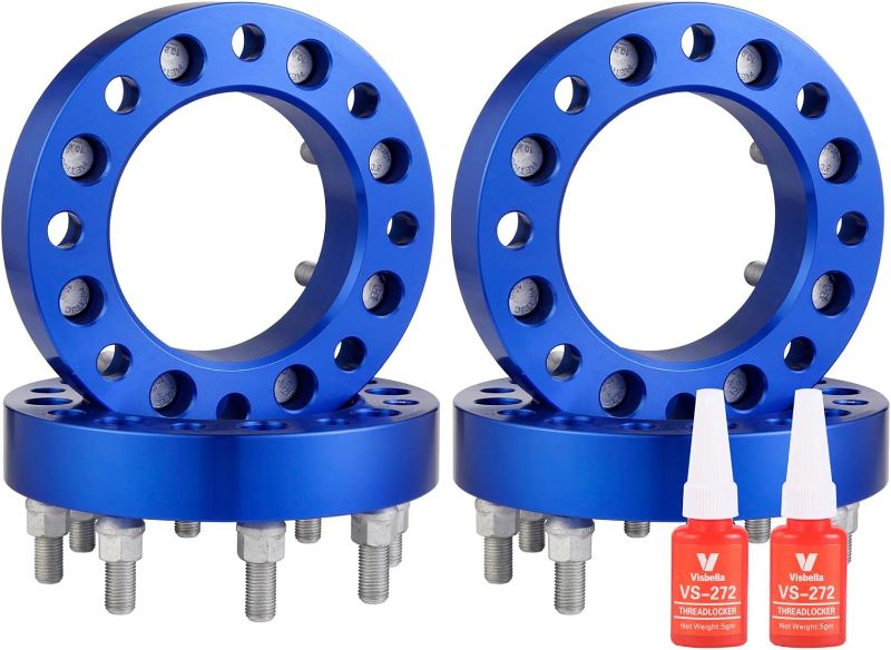 Photo 1 of 8x170 to 8x6.5 Forged Wheel Adapters 4pcs 2 inch with M14x1.5 Studs Compatible with Ford 8 Lug for 1999-2022 F-2-5-0 F-3-5-0 Super Duty (Truck’s stock lugs need to be M14x1.5), 2003-2005 Excursion 2 inch, 4 pcs