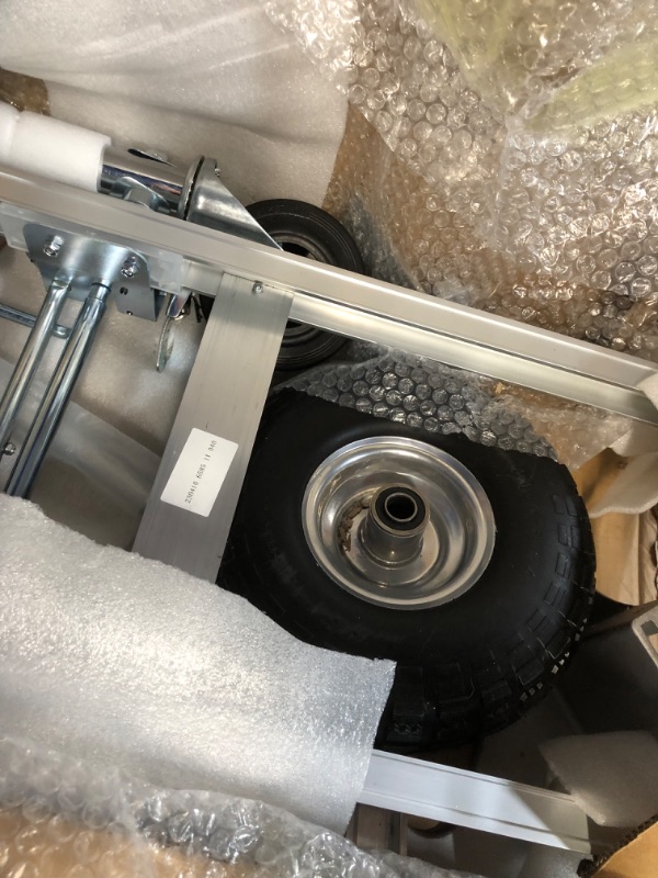 Photo 1 of ***SEE NOTES*** VEVOR Aluminum Folding Hand Truck, 4 in 1 Design 1000 lbs Capacity, Heavy Duty Industrial Collapsible cart, Dolly Cart with Rubber Wheels for Transport and Moving in Warehouse, Supermarket, Garden 4 in 1-1000 lbs Convertible