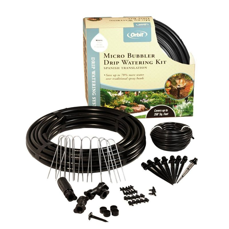 Photo 1 of **DOES NOT INCLUDE ALL ATTACHMENTS Orbit 69525 Micro Bubbler Complete Drip Irrigation Watering Kit Black/White 1