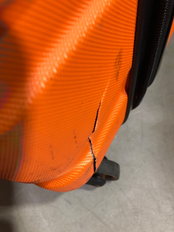 Photo 5 of ***MAJOR DAMAGE - SEE COMMENTS***
Coolife Luggage, 2 Pieces, 24" Orange and 28" Purple