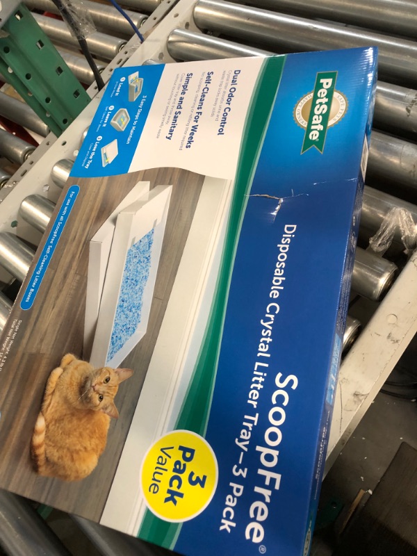 Photo 2 of **ONE COUNT PetSafe ScoopFree Crystal Cat Litter Tray Refills - - All Scents, Premium Blue, Lavender, Sensitive - for ScoopFree Self-Cleaning Cat Litter Boxes Premium Blue