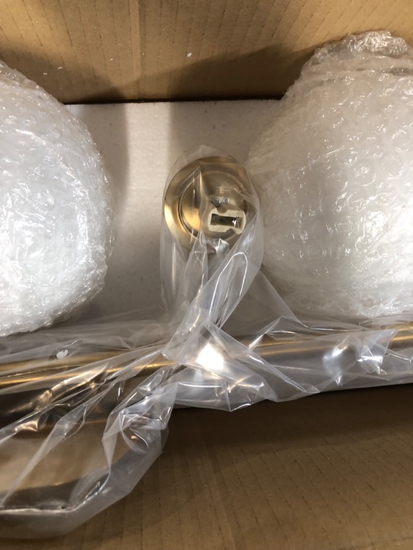 Photo 3 of ***READ NOTES BELOW***ZHUOER New Bathroom Vanity Light Fixtures 4-Lights Brushed Brass Frame and Milk White Glass Globe Shade 