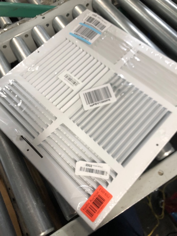 Photo 3 of (READ FULL POST) 14"x 14" (Duct Opening Size) 4-Way Stamped Face Steel Ceiling/sidewall Air Supply Register - Vent Cover - Actual Outside Dimension 15.75" X 15.75"