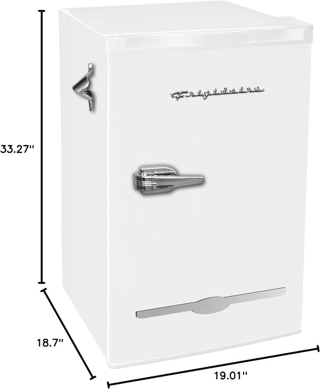 Photo 3 of (READ FULL POST) Frigidaire EFR376-WHITE 3.2 Cu Ft White Retro Bar Fridge