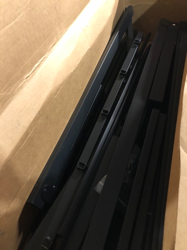 Photo 1 of **ITEM IS FOR PARTS/ NO INSTRUCTIONS/ JUST METAL BARS , ITEM FOR REFRENCE- FSCHOS 18-Inch-California-King-Bed-Frames, Metal Platform Cal-King-Bed-Frame No Box Spring Needed, Easy Assembly, Heavy Duty Mattress Foundation, No Noise, Black