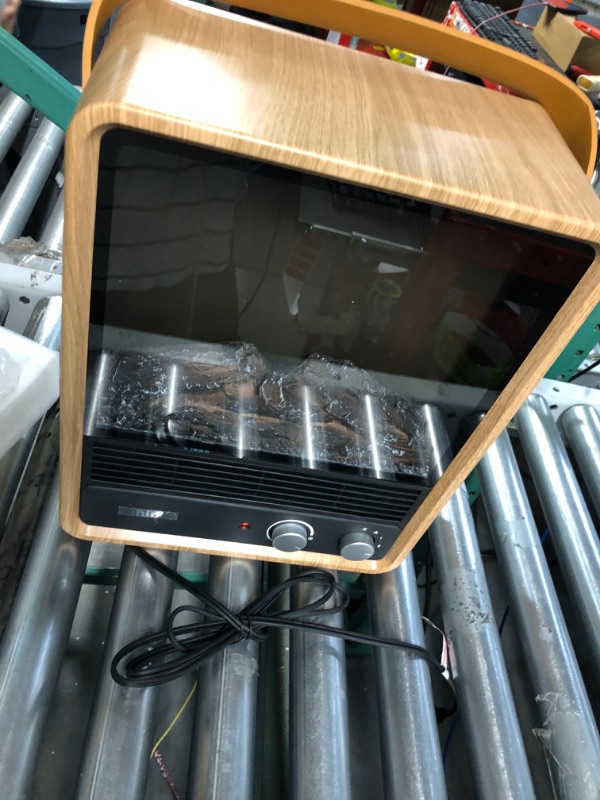 Photo 1 of **FUNCTIONS BUT SMELLS BURNT Electric Fireplace Heaters for Indoor Use,1500W Space Heater Fireplace with Realistic Flame & Fire Crackling Sound, Safety Protection, Portable Fireplace Heater for Home Office Christmas Decoration Oak (With Sound Effect)