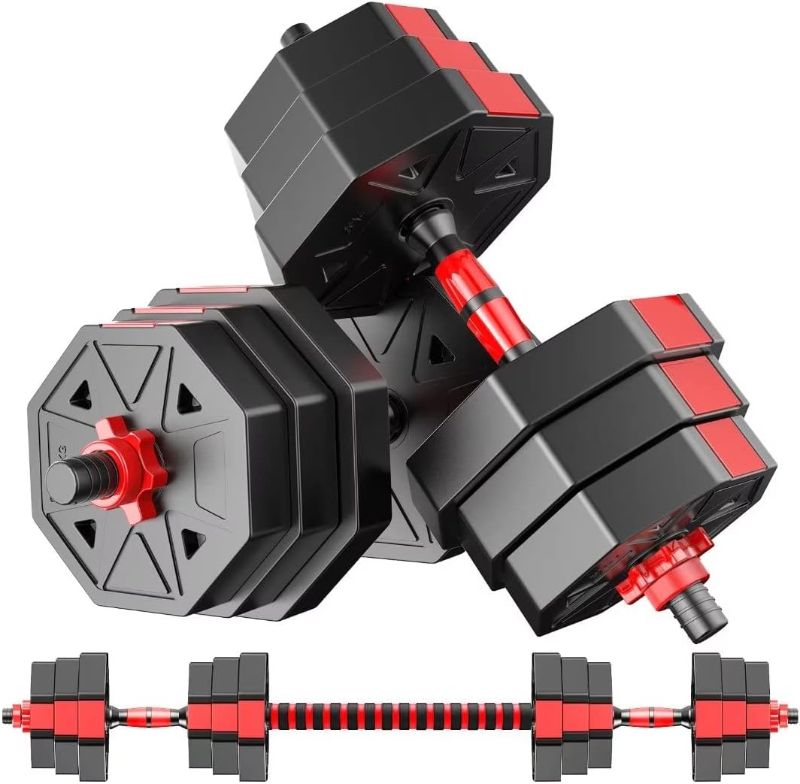 Photo 1 of Adjustable Weights Dumbbells Set, 20/30/40/60/80lbs Non-Rolling Adjustable Dumbbell Set, Free Weights Dumbbells Set Hexagon, Weights Set for Home Gym
