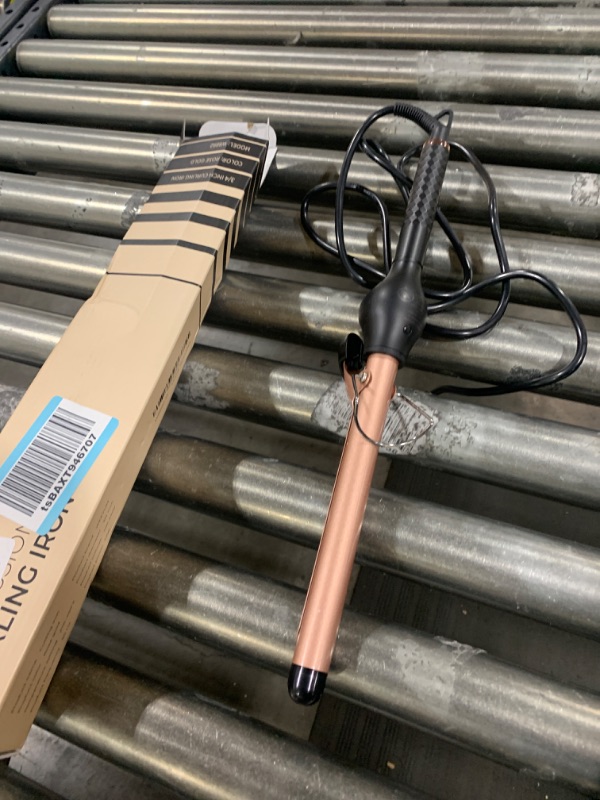 Photo 2 of Curling Iron 3/4 Inch Barrel, Long Barrel Curling Wand for Hair, Ceramic Tourmaline Hair Curling Iron Dual Voltage