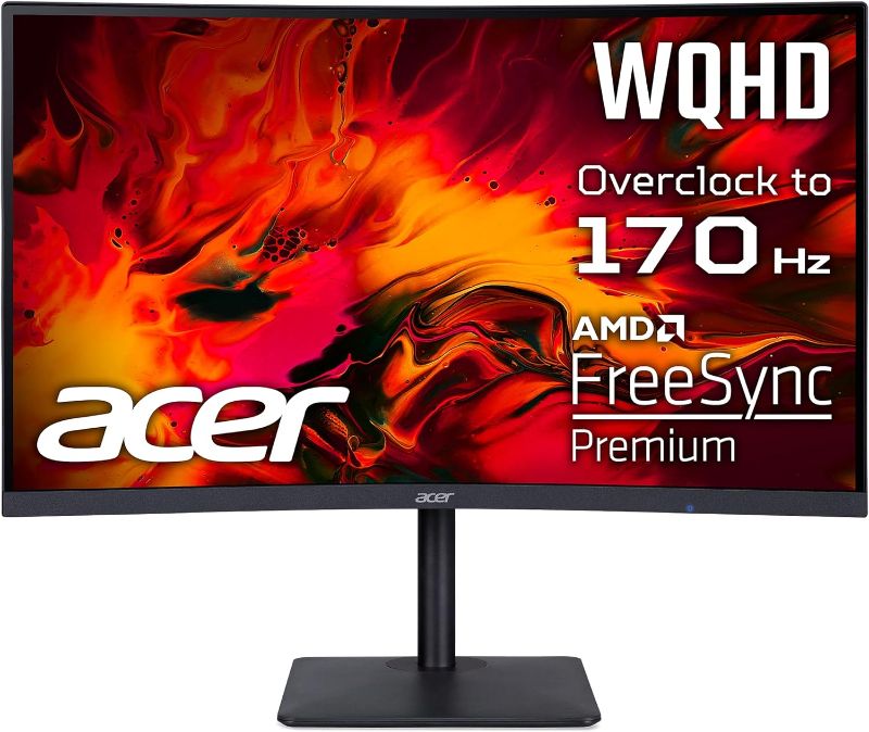 Photo 1 of Acer Nitro XZ273U Pbmiiphx 27" 1000R Curved Zero-Frame WQHD (2560 x 1440) Gaming Monitor 