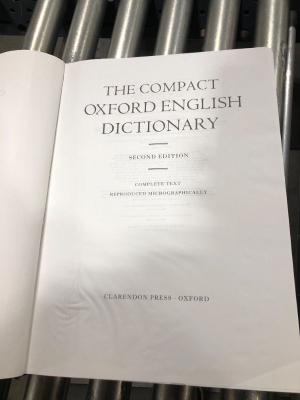 Photo 4 of The Compact Edition of The Oxford English Dictionary, Complete Text Reproduced Micrographically (in slipcase with reading glass)