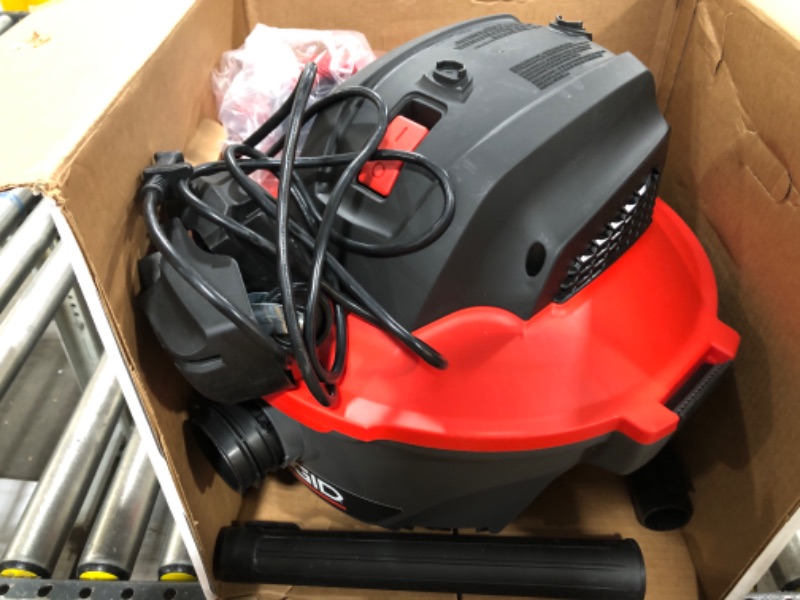 Photo 1 of RIDGID, 62698, 6 Gallon RT0600 NXT Wet/Dry Vac, RED Professional Industrial, 4.25 HP, Dark Gray and Red & Workshop Wet/Dry Vacs Vacuum Accessories WS17854A 1-7/8-Inch Shop Vacuum Attachment Kit ?Vaccum Cleaner + Vacuum Attachment Kit
