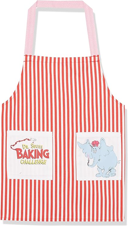 Photo 1 of Chef Works Kids Apron, Dr. Seuss Baking Challenge, Horton Hears a Who, Red & White with Pink Straps
