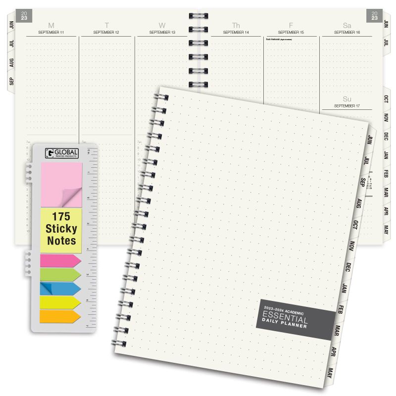 Photo 1 of Global Printed Products Essential 8.5x11 Monthly & Weekly 2023-2024 Planner - (8.5" x 11" - June 2023 Through July 2024)