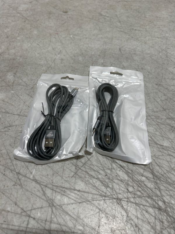 Photo 2 of iPhone Charger 6 feet 2Pack,Long Lightning Cable 6ft,Nylon Braided Fast Charging Cord for Apple MFi Certified iPhone 13/12/11/Pro/Pro Max/SE/XS/XS Max/XR/X/8/8 Plus/iPad(Grey)
