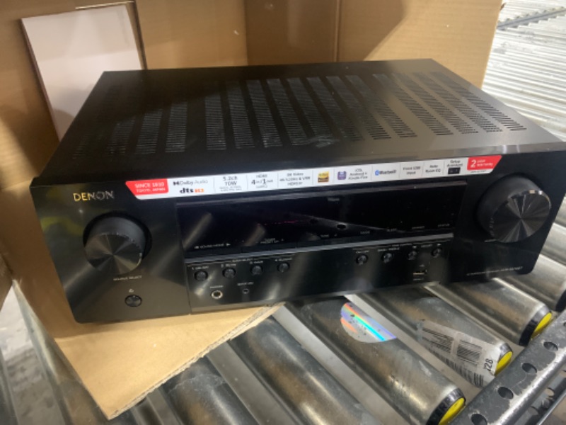 Photo 2 of Denon AVR-S570BT (2022 Model) 5.2 Channel AV Receiver - 8K Ultra HD Audio & Video, Enhanced Gaming Experience, Wireless Streaming via Built-in Bluetooth, (4) 8K HDMI Inputs, Supports eARC