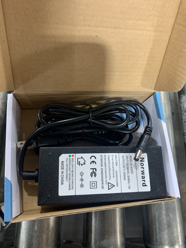 Photo 2 of 42V 2A Electric Scooter Charger Compatible with Hiboy S2, S2 Lite, S2 Pro, KS4, KS4 Pro, NEX3, NEX, NEX5, Max, Max V2, Max3, FCA133-42105, CS-518 Power Charger