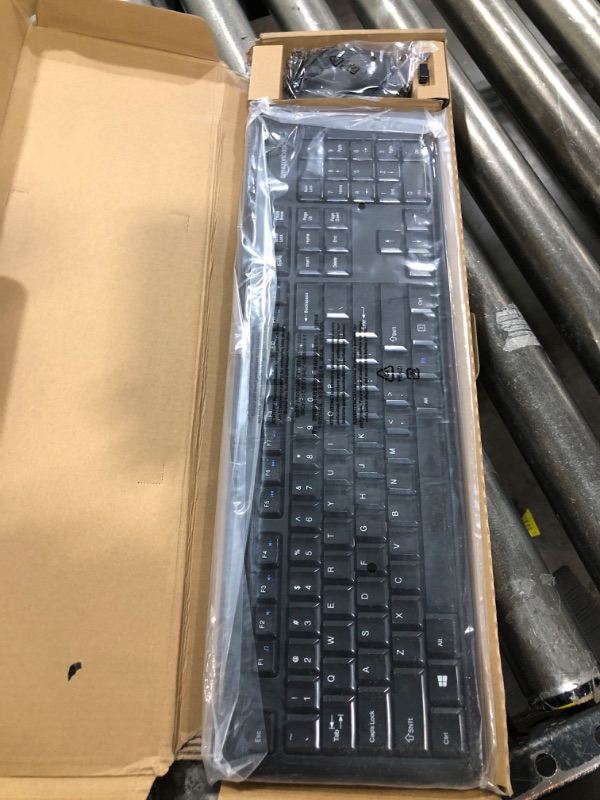 Photo 2 of Amazon Basics Wireless Computer Keyboard and Mouse Combo - Quiet and Compact - US Layout (QWERTY)