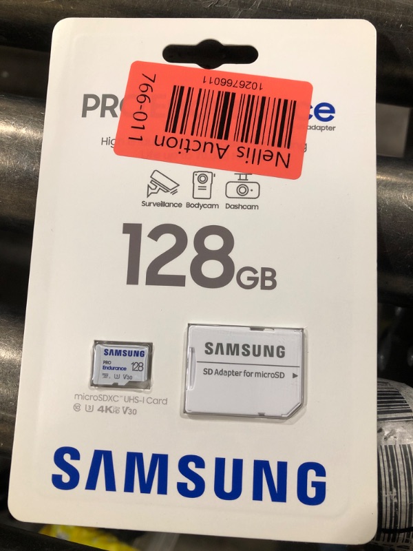 Photo 2 of SAMSUNG PRO Endurance 128GB MicroSDXC Memory Card with Adapter for Dash Cam, Body Cam, and security camera – Class 10, U3, V30 (?MB-MJ128KA/AM) New 128GB