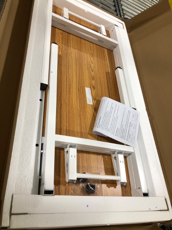 Photo 1 of Need 47 inches Computer Desk Office Desk Folding Table with BIFMA Certification Computer Table Workstation,Teak White AC5BW-120 47 inches Teak & White