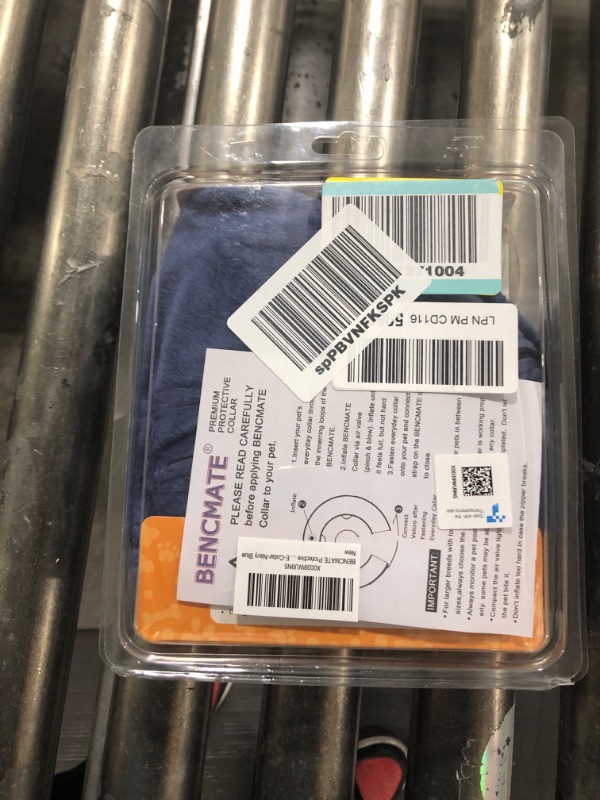 Photo 1 of BENCMATE Protective Inflatable Collar for Dogs and Cats - Soft Pet Recovery Collar Does Not Block Vision E-Collar (XLarge, Navy Blue) [Neck:18"-25"] X-Large Navy Blue