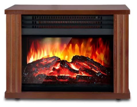 Photo 1 of 14 in. Electric Fireplace with 3d Realistic Flame Effect and Overheating Safety Protection

