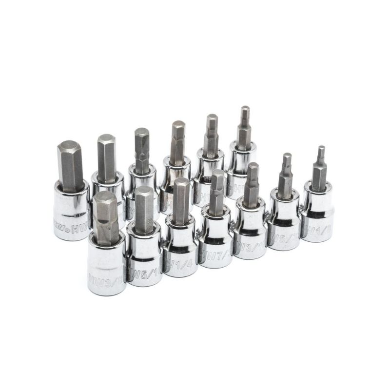 Photo 1 of 2pk of Husky 1/2 in. Drive Hex Bit Socket Set (9-Piece)
