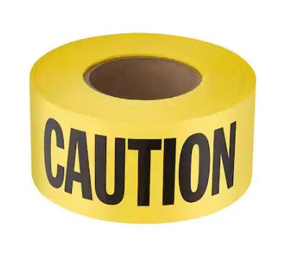 Photo 1 of 3 in. x 1000 ft. Caution/Cuidado Standard Barricade Tape
