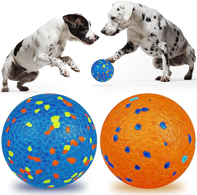 Photo 1 of  9 Pcs Dog Balls for Aggressive Chewers 2.9 Inch Large Dog Tennis Floating Balls Interactive Dog Balls for Dogs for Large Medium Small Puppy, Training Catch and Fetch