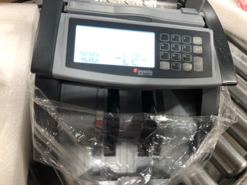 Photo 3 of Cassida 5520 UV/MG - USA Money Counter with ValuCount, UV/MG/IR Counterfeit Detection, Add and Batch Modes - Large LCD Display & Fast Counting Speed 1,300 Notes/Minute UV/MG Counterfeit Detection Detection