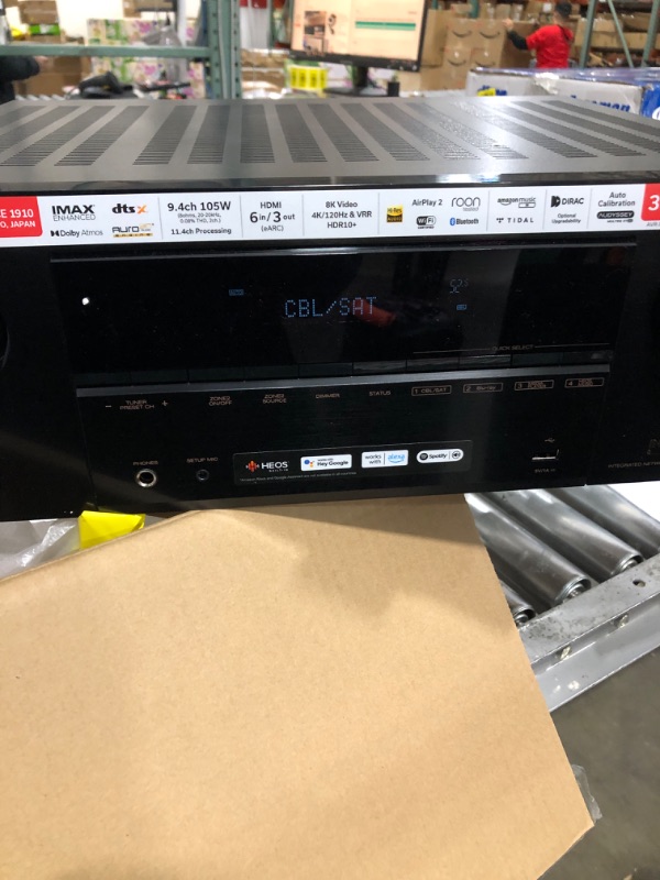 Photo 1 of Denon AVR-X3800H 9.4-Ch Receiver (2022 Model) - 8K UHD Home Theater AVR (105W X 9) Built-in Bluetooth, Wi-Fi & HEOS Multi-Room Streaming, Dolby Atmos, DTS:X, IMAX Enhanced & Auro 3D
