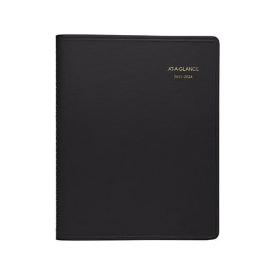 Photo 1 of 2023-2024 at-a-GLANCE 7" X 8.75" Academic Weekly Appointment Book Planner, Black (70-958-05-24)
