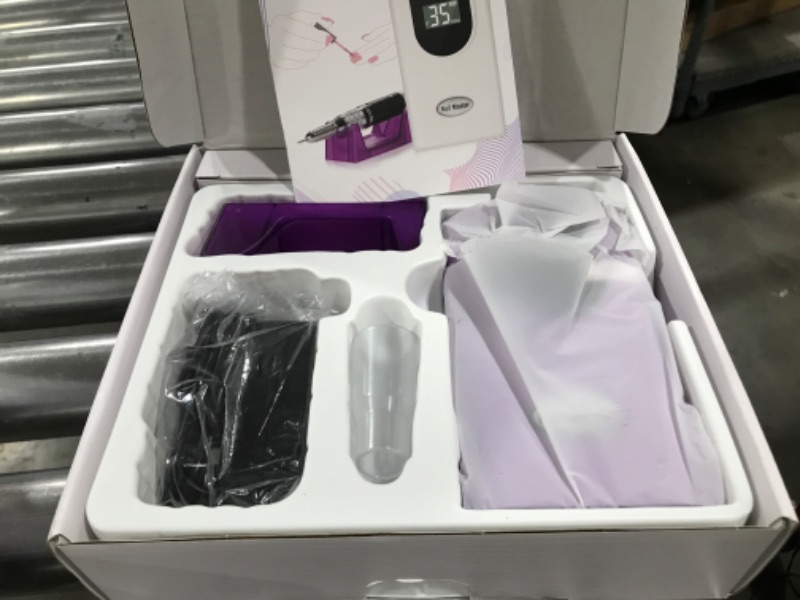 Photo 2 of 35000RPM Portable Nail Drill Machine, HoMove Professional Nail Drill Machine, Rechargeable Electric Efile Nail Drill for Acrylic Gel Nails, Cordless Portable Nail Drill?Purple?