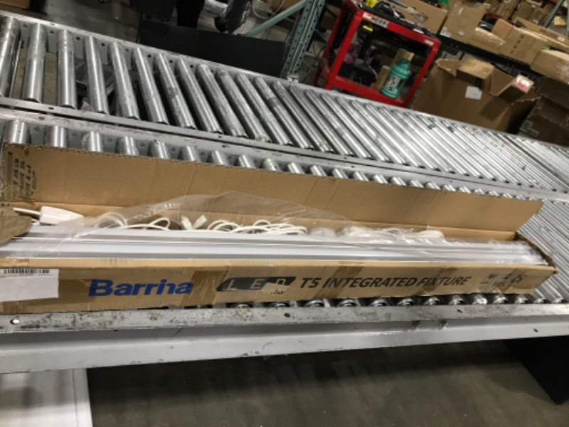Photo 2 of (Pack of 8) Barrina LED T5 Integrated Single Fixture, 4FT, 2200lm, 6500K (Super Bright White), 20W, Utility Shop Light, Ceiling and Under Cabinet Light, ETL Listed, Corded Electric with ON/Off Switchs