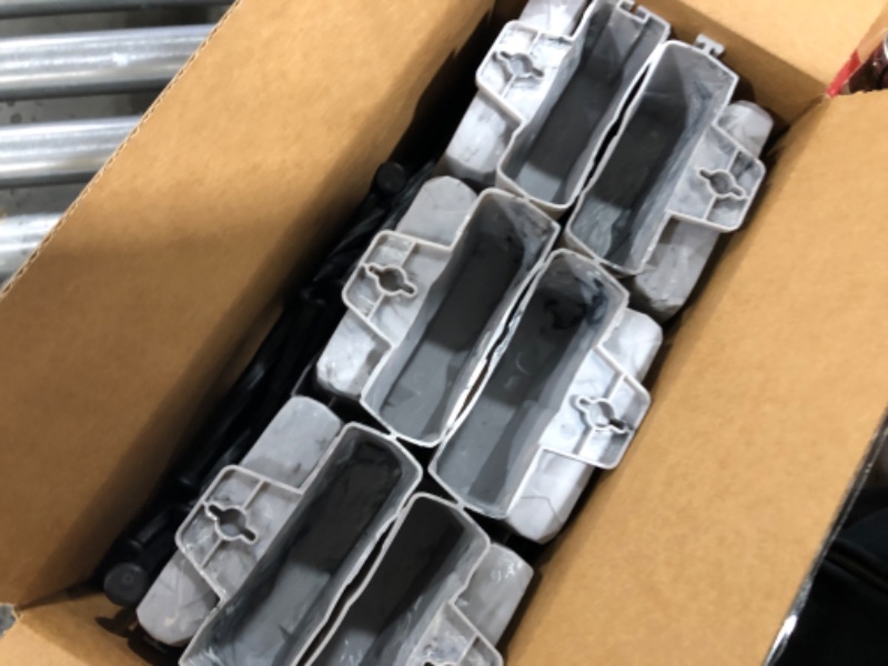 Photo 1 of EasyFlex No-Dig Landscape Edging with Anchoring Spikes, 2.7 in. Tall Decorative Stone-Look Garden Border, 15 Foot Kit, Slate Gray