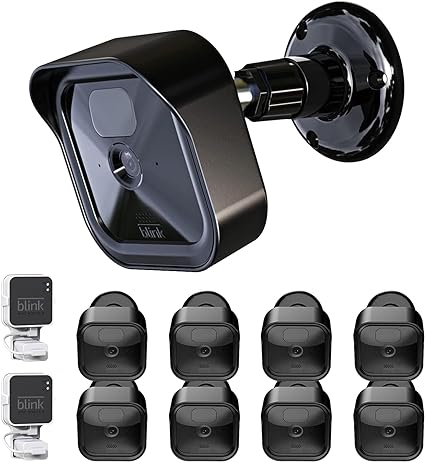 Photo 1 of All-New Blink Outdoor (3rd gen) Camera Housing and Mounting Bracket, 8 Pack Protective Cover and 360 Degree Adjustable Mount with Sync Module 2 Outlet Mount for Blink Camera Security System (Black) 