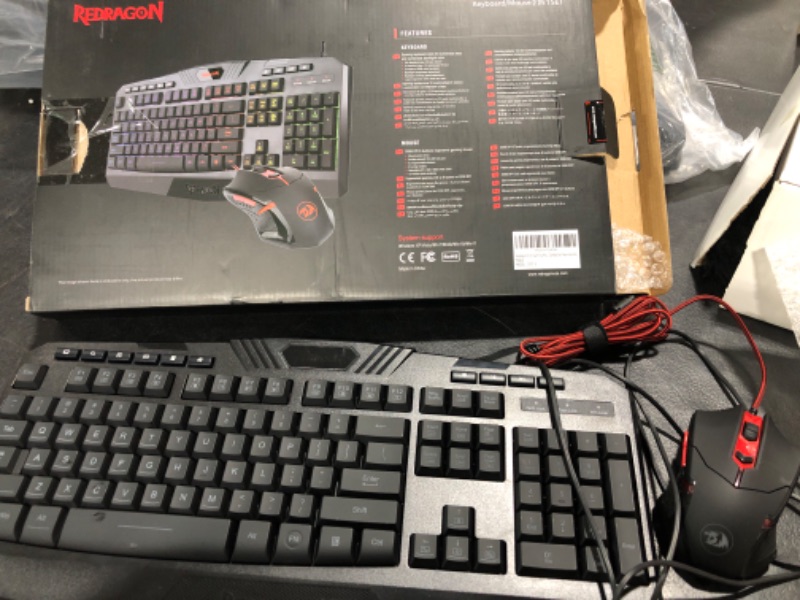 Photo 3 of Redragon S101 Gaming Keyboard, M601 Mouse, RGB Backlit Gaming Keyboard, Programmable Backlit Gaming Mouse, Value Combo Set [New Version] Black