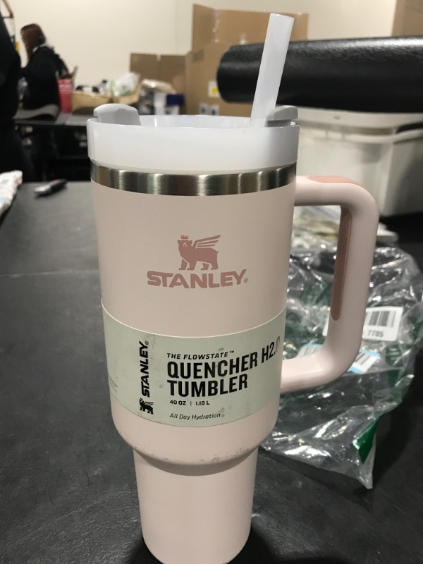 Photo 2 of Stanley Quencher H2.0 FlowState Stainless Steel Vacuum Insulated Tumbler with Lid and Straw for Water, Iced Tea or Coffee, Smoothie and More 40oz Rose Quartz