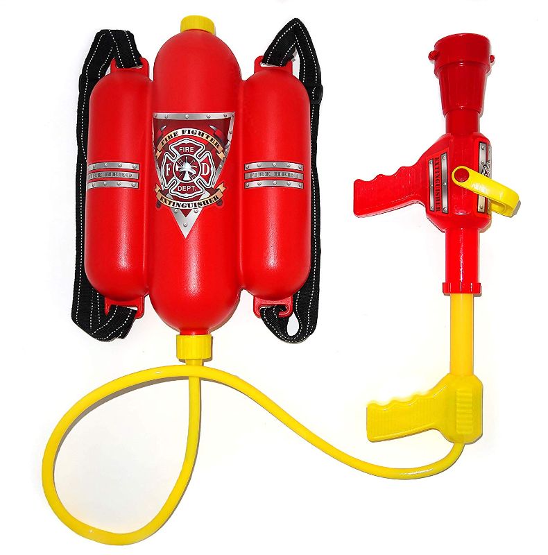 Photo 1 of Firefighter Backpack Double Tank - Fireman Backpack Water Gun Blaster -Large Super Water Squirt Suitable for Beach Lake Swimming Pool Outdoor
