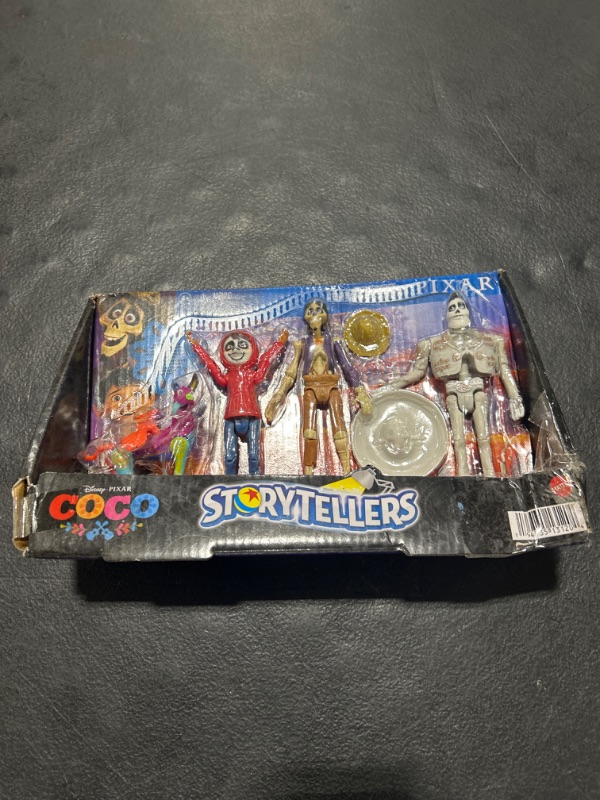 Photo 1 of Disney Pixar Coco Storyteller Action Figure Multi-Pack, Miguel Hector Ernesto Dante In the Land of the Dead, Posable Movie Toys 