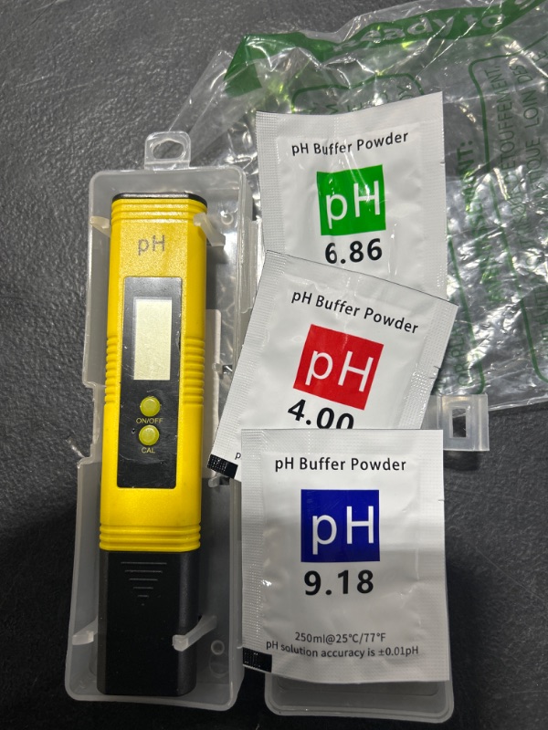 Photo 2 of PH Meter, Tuefuzy 0.01High Accuracy Digital PH Water Tester, Measuring Range 0-14pH, PH Tester Pen with ATC, Suitable for Drinking Water, Liquid Food, Swimming Pool, Aquarium, Hydroponics