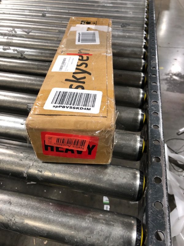 Photo 1 of SKYSEN 6FT Sliding barn Door Hardware kit, Barn Door Track, 1/4” Thick Material- Combination Track- Smooth and Quiet- Easy to Install- Black (J Shape-5) 6FT?5pcs track?