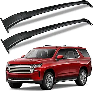 Photo 1 of KINGGERI Heavy Duty 220lbs Roof Rack Cross Bars Compatible with Chevrolet Suburban & Tahoe, GMC Yukon & Yukon XL, Cadillac Escalade & Escalade ESV 2015-2020, Aluminum Roof Rails Crossbars All Metal black