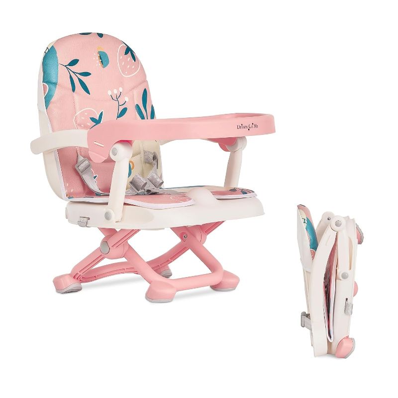Photo 1 of Dream On Me Munch N Go Booster Seat for Dining Table, Lightweight Compact Fold Travel Booster Seat, 3-in-1 Convertible, Four Level Height Adjustment and Easy Tray Removal