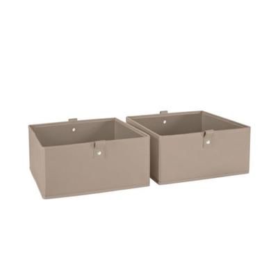 Photo 1 of 2pc Kids' 5" Folding Storage Bin Set Taupe - RiverRidge Home
