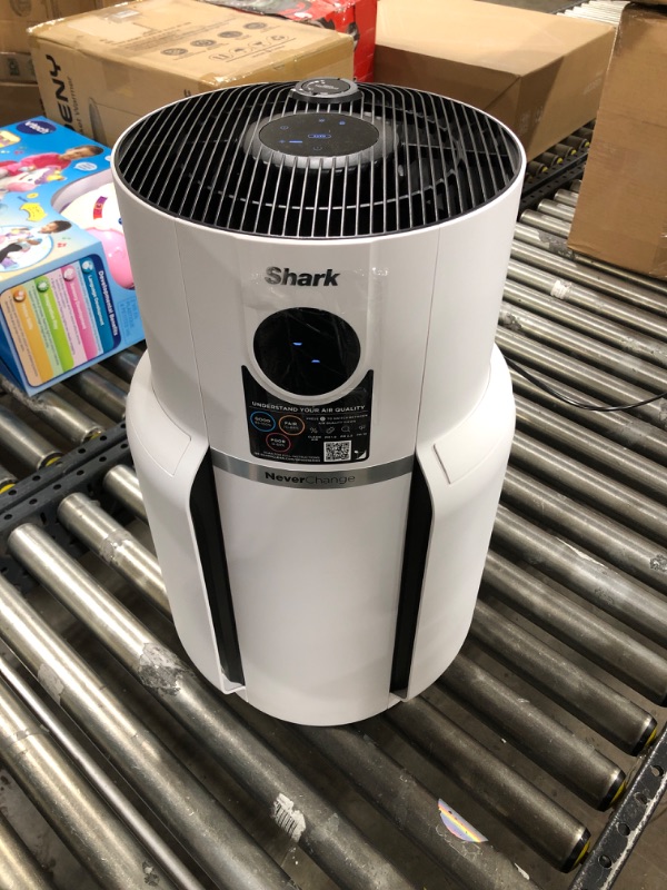 Photo 2 of Shark NeverChange Whole Home Air Purifier with 5 Year HEPA Air Filtration, Covers Up To 1400 Sq Ft,Odor Neutralization and Clean Sense Technology, Removes Dust, Allergens, Pollutants, HP302 White NeverChange Filtration Sytem & Odor Neutralizer Technology 