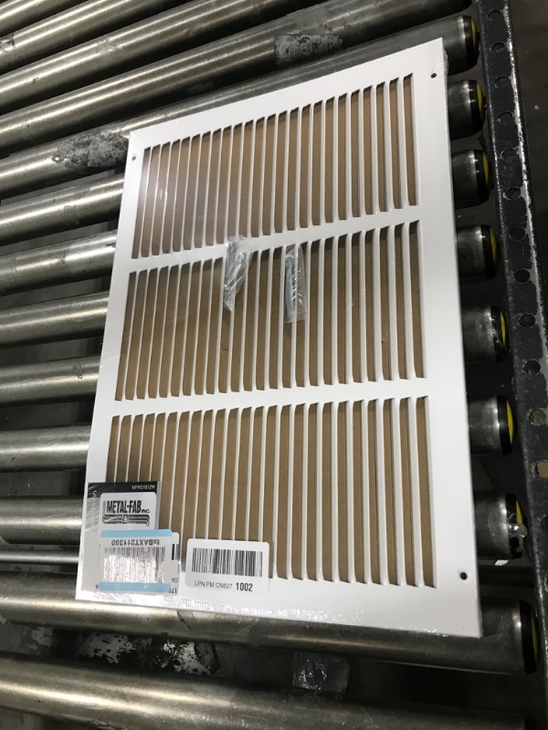 Photo 2 of 18"w X 12"h Steel Return Air Grilles - Sidewall and Ceiling - HVAC DUCT COVER - White [Outer Dimensions: 19.75"w X 13.75"h] 18 X 12 White