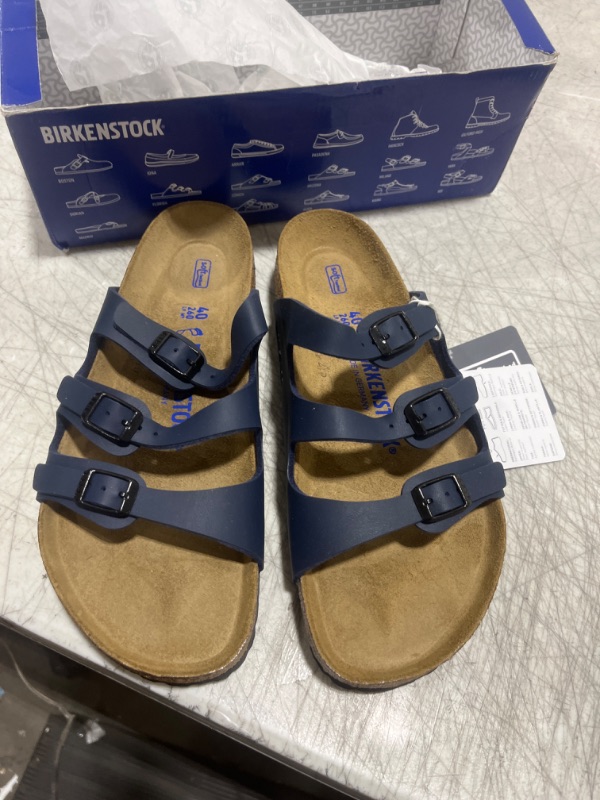 Photo 2 of Birkenstock Women's Florida Birko-Flor Sandal SIZE 9 Blue