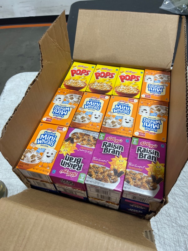 Photo 2 of BB MAY -2024 - Kellogg's Cold Breakfast Cereal, Bulk Pantry Staples, Kid Snacks, Variety Pack (48 Boxes) 1 Count (Pack of 1)