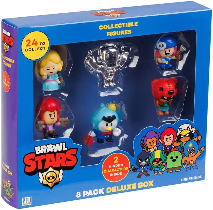 Photo 1 of Brawl Stars Collectible Figures | 8 Brawl Stars Toys Out of 24 Collectibles in 1 Pack | 1 Rare Mystery Figure | Officially Licensed - Figurines, Party Supplies, Gift for Video Gamer 